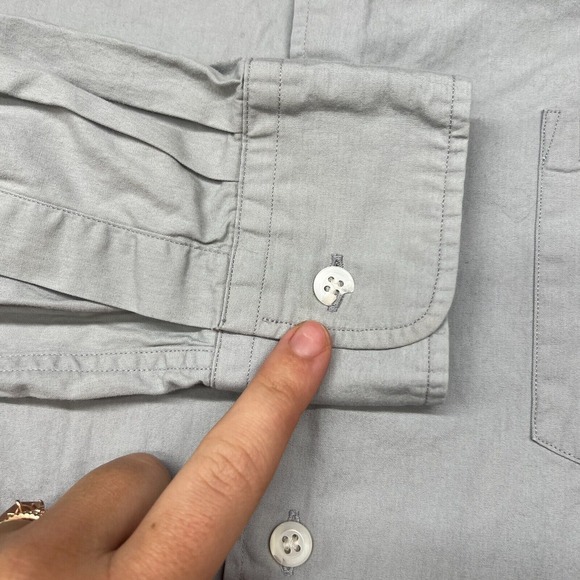 Dries Van Noten Shirt Men's Size EU 50- US 40 Grey Button Down Dress Solid - Picture 5 of 11